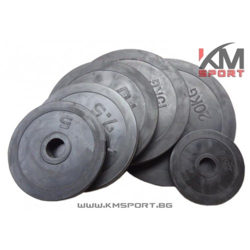 Гумен диск ф50 2.5кг/5кг/10кг/15кг/20кг